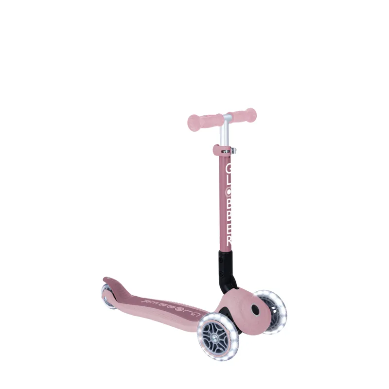 GLOBBER Kolobežka JUNIOR FOLDABLE LIGHTS ECOLOGIC, berry