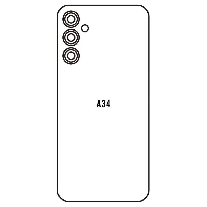 Sunshine Samsung A34 Zadná Hydrogél ochranná fólia Strih: Zadná časť 2, Typ fólie: Matná