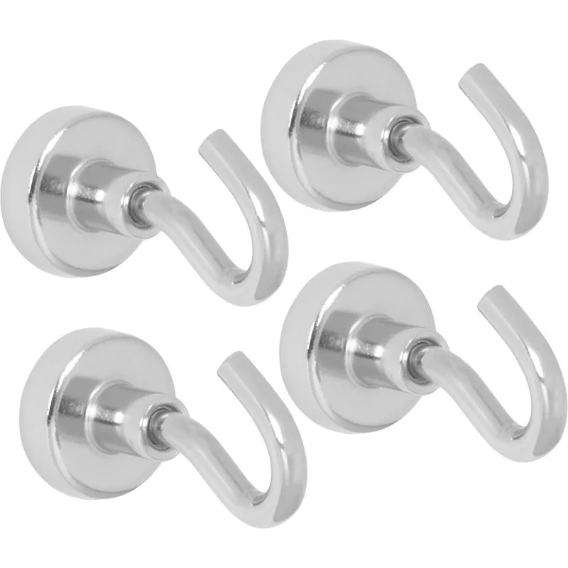 Magnet s vešiakom Strend Pro 16 mm, extra silný, 6 kg, 4 ks