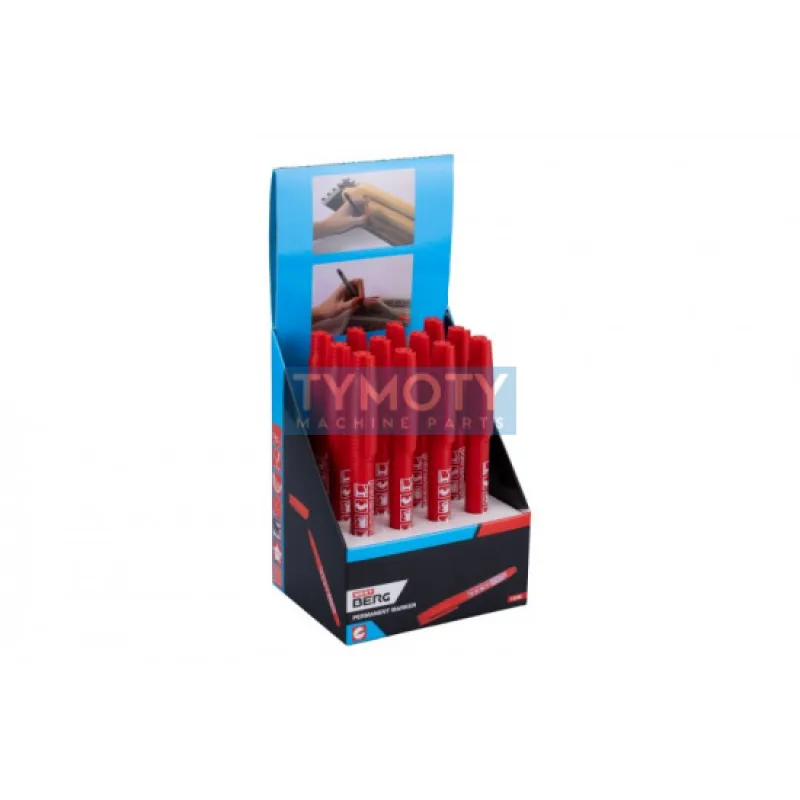 Značkovač permanentný (fix) červený WESTBERG 137mm jemný hrot