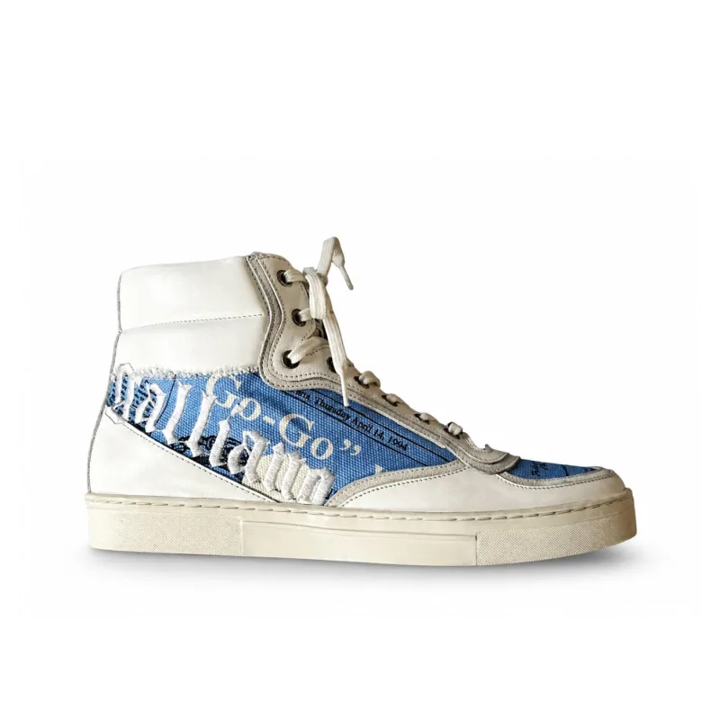 Galliano High Top Go-Go Denim White Blue - 42