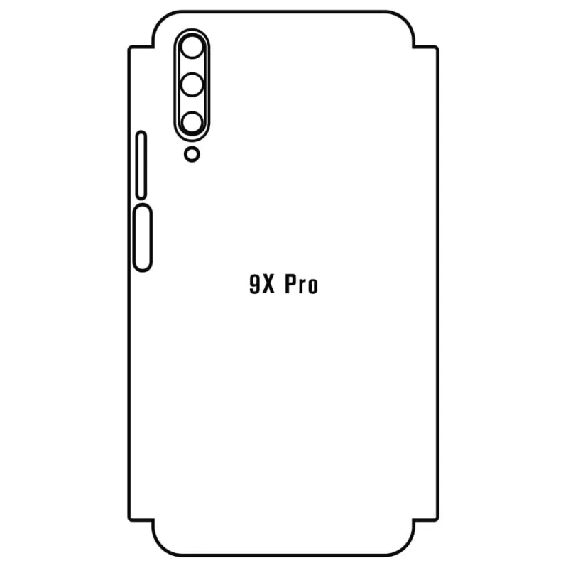 Sunshine Honor 9X Pro Zadná Hydrogél ochranná fólia Strih: Zadná časť a rám 5, Typ fólie: Číra