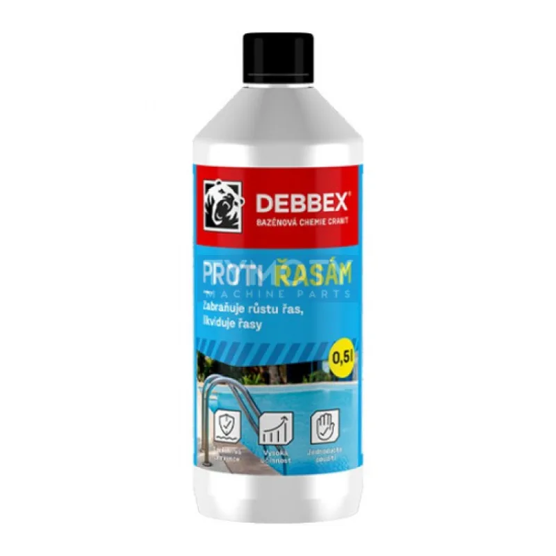 Debbex Cranit Proti riasam - zabraňuje rastu, likvidácia - 0,5 L modrastá, fľaša