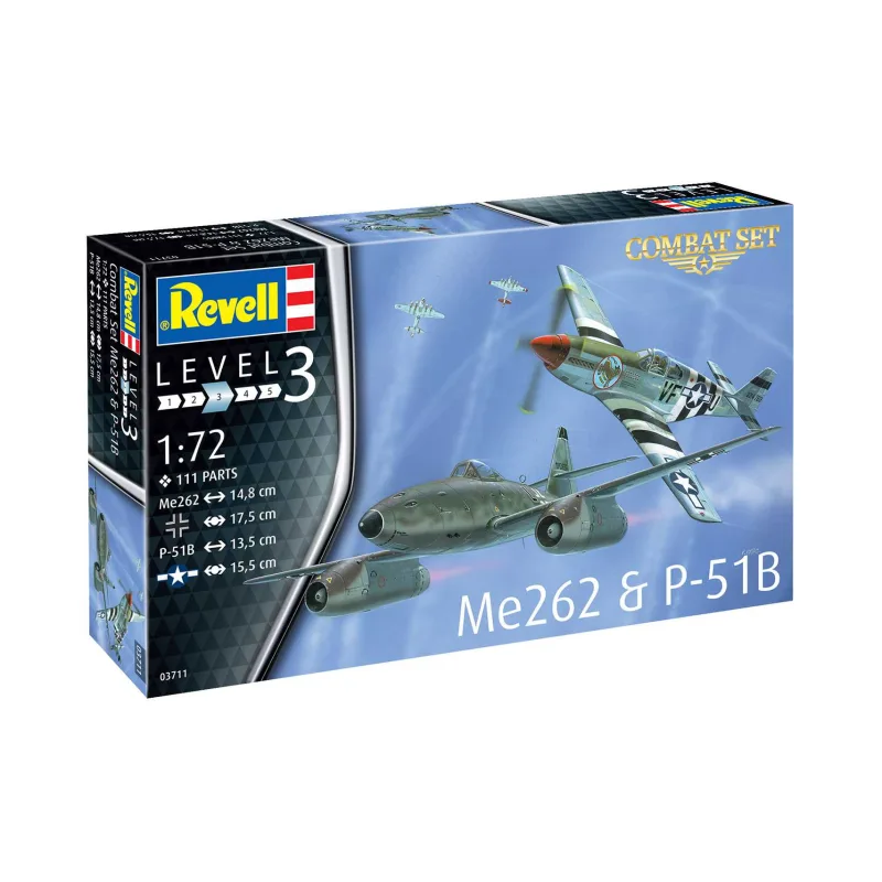 Revell Plastic Modelkit lietadla 03711 - Me262 & P-51B (1:72)