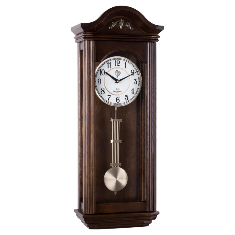 Kyvadlové skříňové dřevěné hodiny pendlovky JVD N9360.3 s melodií