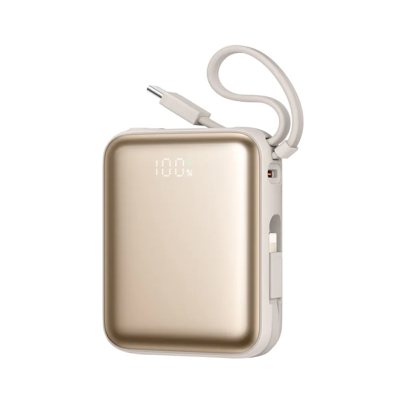 Powerbanka Joyroom JR-PBF27 22,5 W 10 000 mAh s dvoma vstavanými káblami – zlatá