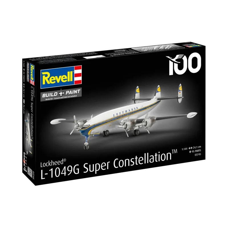 Revell Plastic ModelKit lietadlo 03745 - Lockheed L.1049G Super Constellation Lufthansa (1:144)