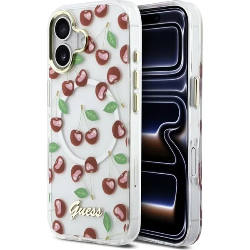 Guess IML Glitter Cherry MagSafe kryt iPhone 17 biely 57983129787