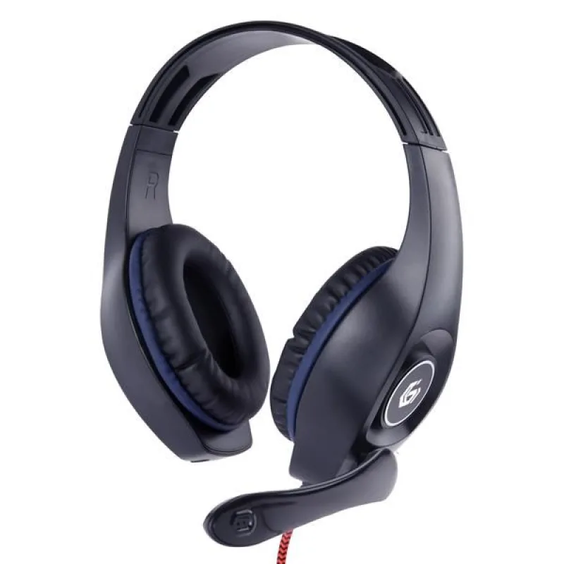 GEMBIRD sluchátka s mikrofonem GHS-05-B, gaming, černo-modrá, 1x 4…