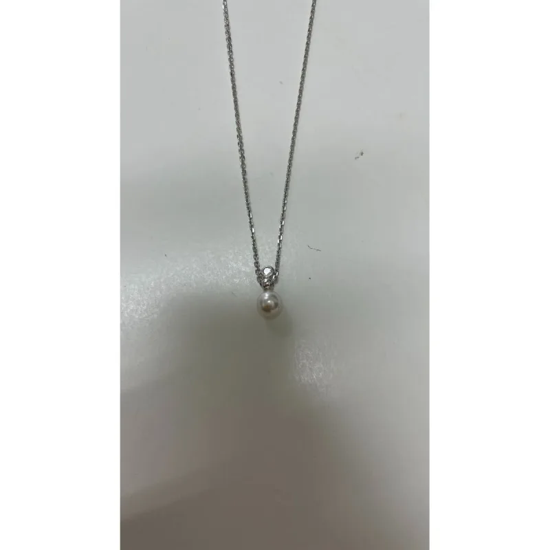 řetízek s perlou a zirkonem 42+4 dĺžka náhrdelníka 42+3cm