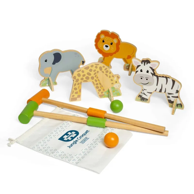 Bigjigs Toys Bigjigs Toys Drevený kroket Džungľa