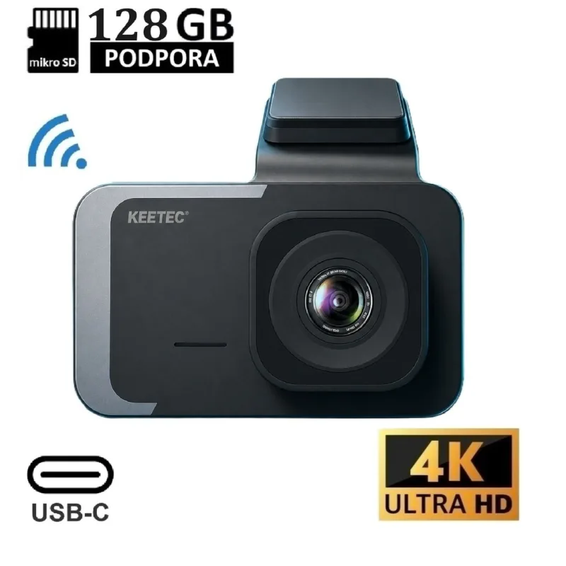 Keetec DC300 4K Autokamera WiFi, GPS, 3" IPS, USB-C DC300 4K