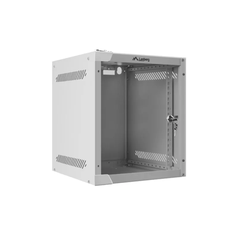 LANBERG RACKOVÁ SKŘÍŇ 10" NÁSTĚNNÁ 6U/280X310 (FLAT PACK) S PROSKLENÝMI DVEŘMI ŠEDÁ WF10-2306-10S