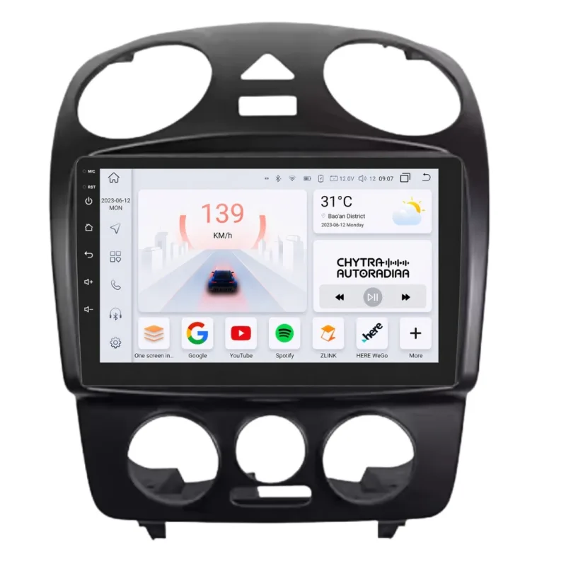 HIZPO KXVWBT92 Autorádio 9“ Android pro Volkswagen Beetle 9C Model: S9004 (4+32GB) CHRS4_KXVWBT92
