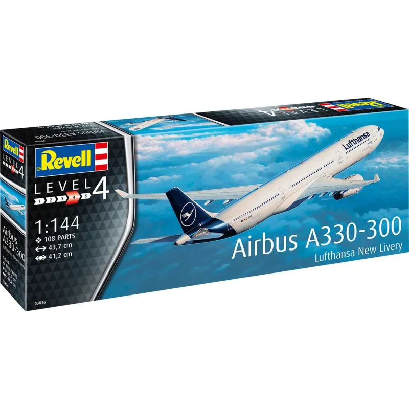 Revell Plastic ModelKit lietadlo 03816 - Airbus A330-300 - Lufthansa "New Livery" (1:144)
