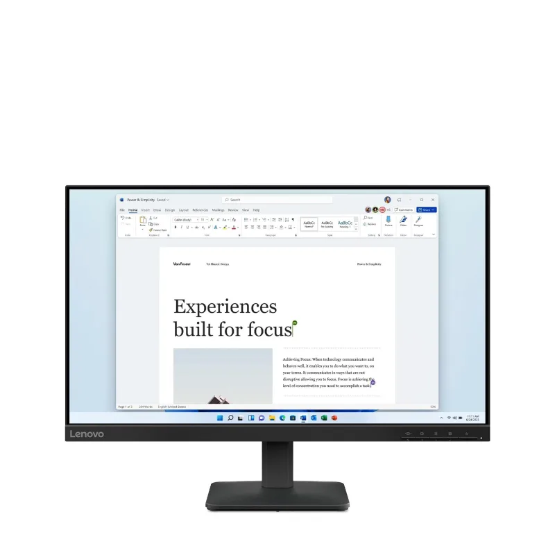 Lenovo L24-4e 23,8"FHD IPS 100Hz 16:9 1300:1 250cd 4ms HDMI/VGA Black