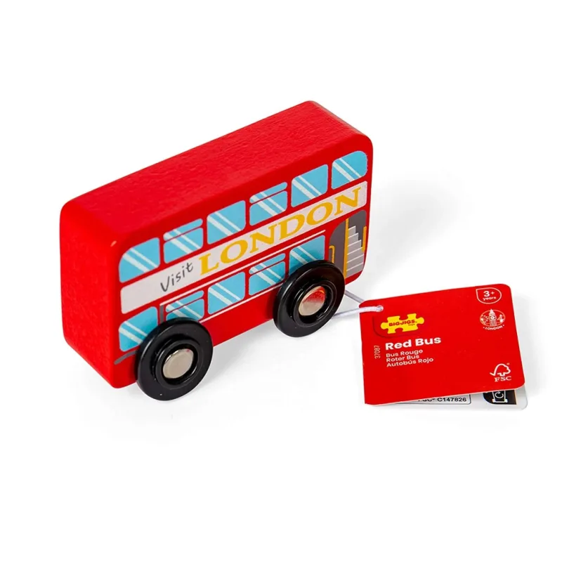 Bigjigs Toys Bigjigs Toys Drevený londýnsky autobus