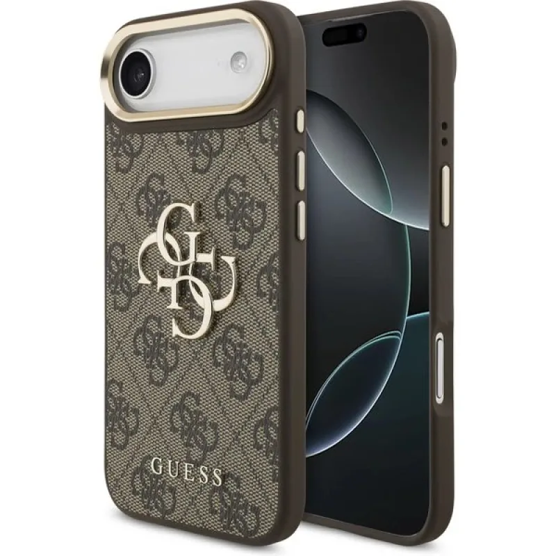 Guess PU Leather 4G Metal Logo Gold Frame kryt iPhone Air hnedý…