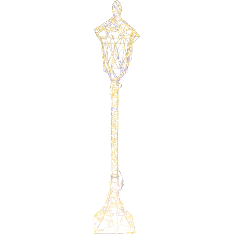 Dekorácia MagicHome Vianoce, Pouličná lampa, 600xLED teplá/studená biela, IP44, 21x21x118 cm