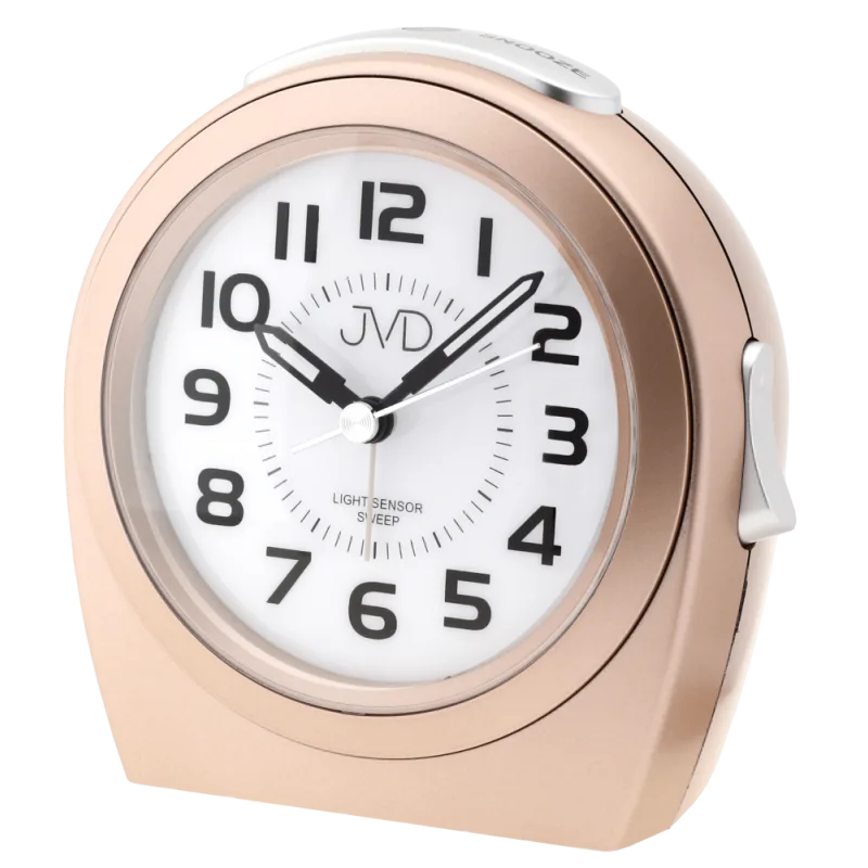 JVD Tichý netikající analogový budík rose gold JVD SRP910.11