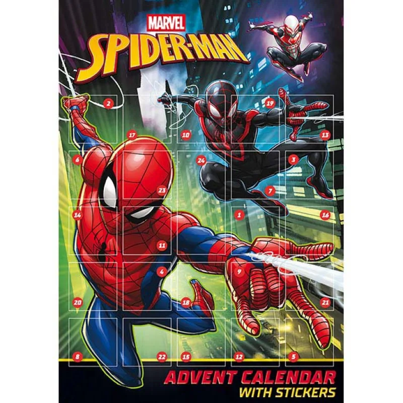 Jiri Models Adventný kalendár so samolepkami Spiderman
