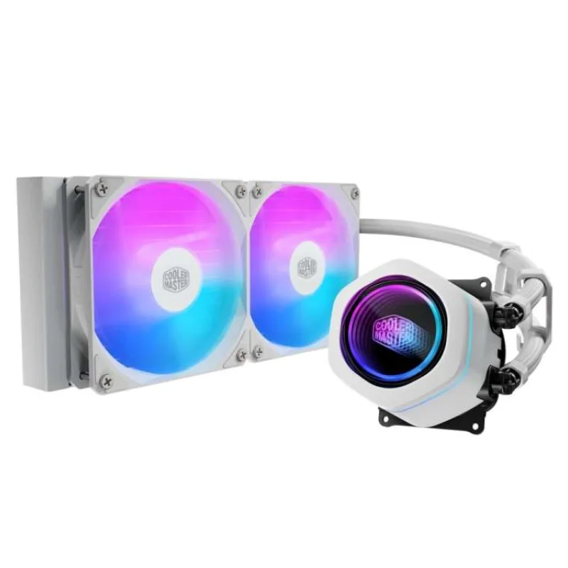 Cooler Master vodní chladič MasterLiquid Core Nex Digital 240 White ARGB, 2x 120mm, ARGB, LGA1851, AM5, Bílá (MLX-D24M-A18PW-RD)