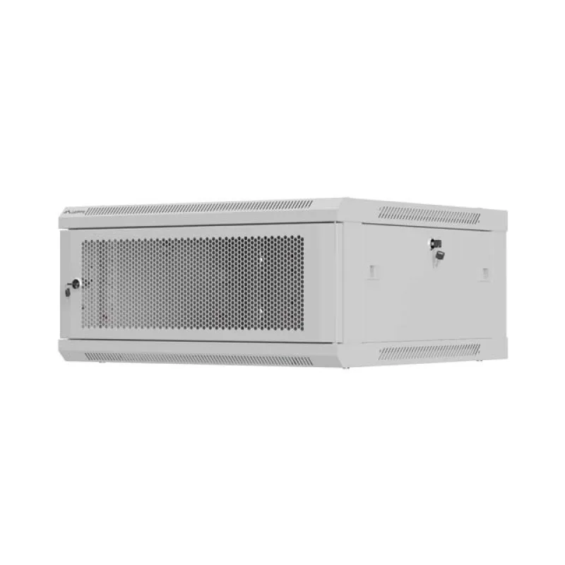 LANBERG NÁSTĚNNÁ INSTALAČNÍ SKŘÍŇ 19" 4U 600X600 ŠEDÉ PERFOROVANÉ DVEŘE (PLOCHÉ BALENÍ) WF01-6604-23S