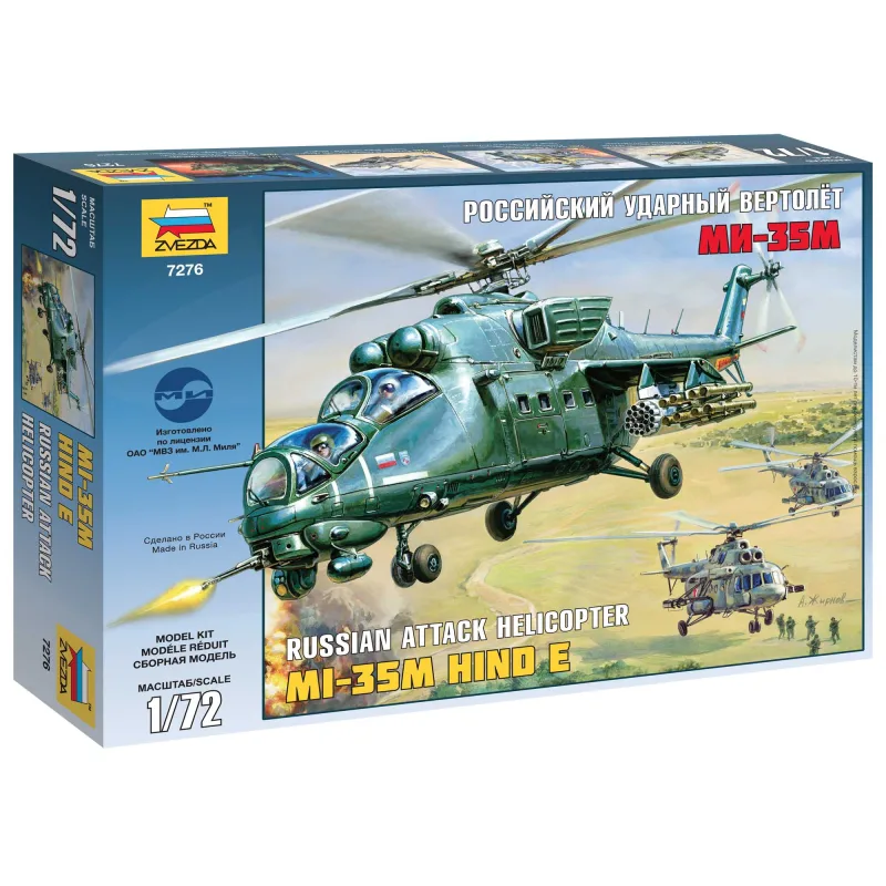 Zvezda Model Kit vrtuľník 7276 - Mil MI-35M HIND E (1:72)