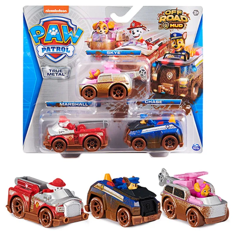 Spin Master PAW PATROL KOVOVÁ AUTÍČKA TROJ BALENÍ