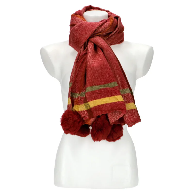 Cashmere Červený teplý dlhý zimný šál 192x69 cm