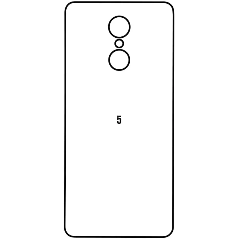Sunshine Xiaomi Redmi 5 Zadná Hydrogél ochranná fólia Strih: Zadná časť 1, Typ fólie: Číra