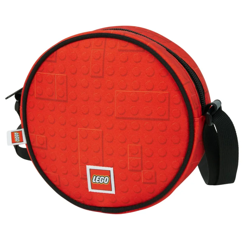 Meccano LEGO Brick Dots Red - okrúhla crossbody taška