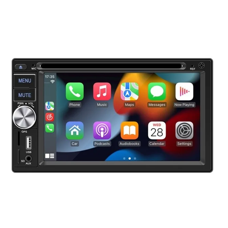 2DIN autorádio s 6,2" LCD / DVD / USB / Bluetooth / CarPlay / AndroidAuto / Mirrorlink scc195cadvd