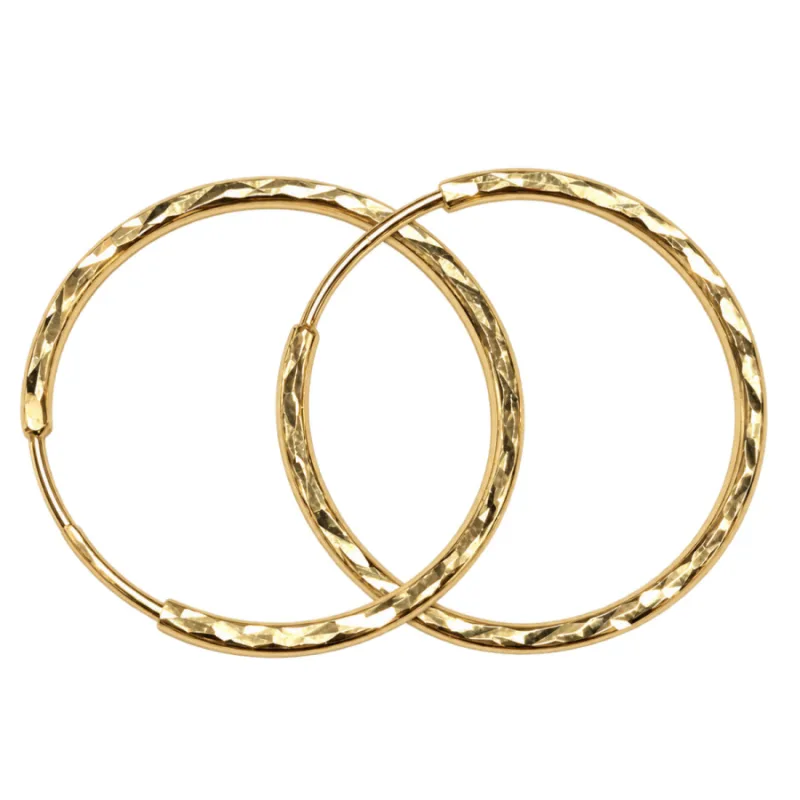 Zlaté náušnice krúžky ADANITO BRN1237G, 24 mm, 1.63 g