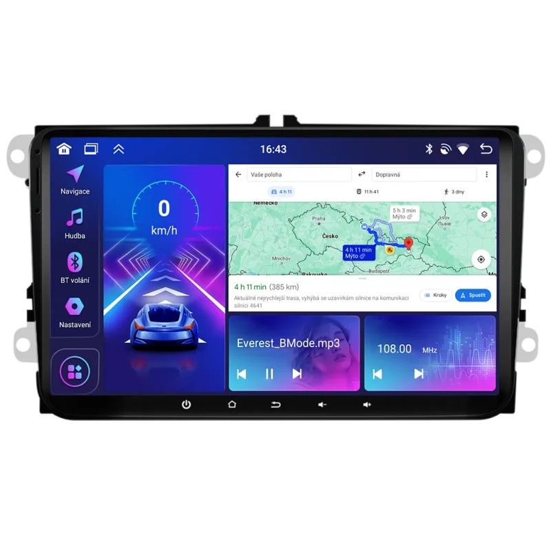 Bmode 2DIN autorádio BW89 Android s GPS - Výstavní B613