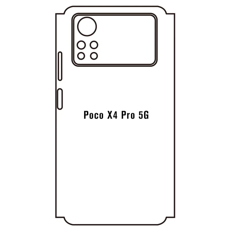 Sunshine Xiaomi Poco X4 Pro 5G Zadná Hydrogél ochranná fólia Strih: Zadná časť a rám 5, Typ fólie: Číra