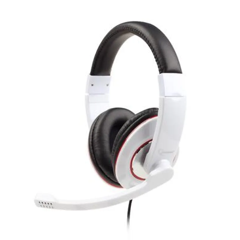 Slúchadlá GEMBIRD MHS-001 Gaming glossy white, mikrofón