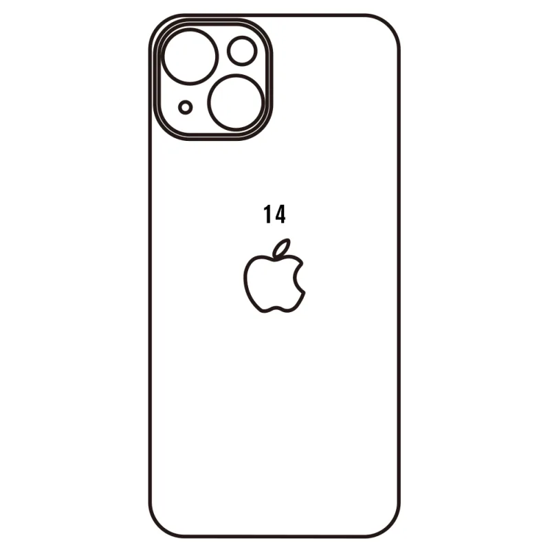 Sunshine iPhone 14 Zadná Hydrogél ochranná fólia Strih: Zadná časť 4, Typ fólie: Číra