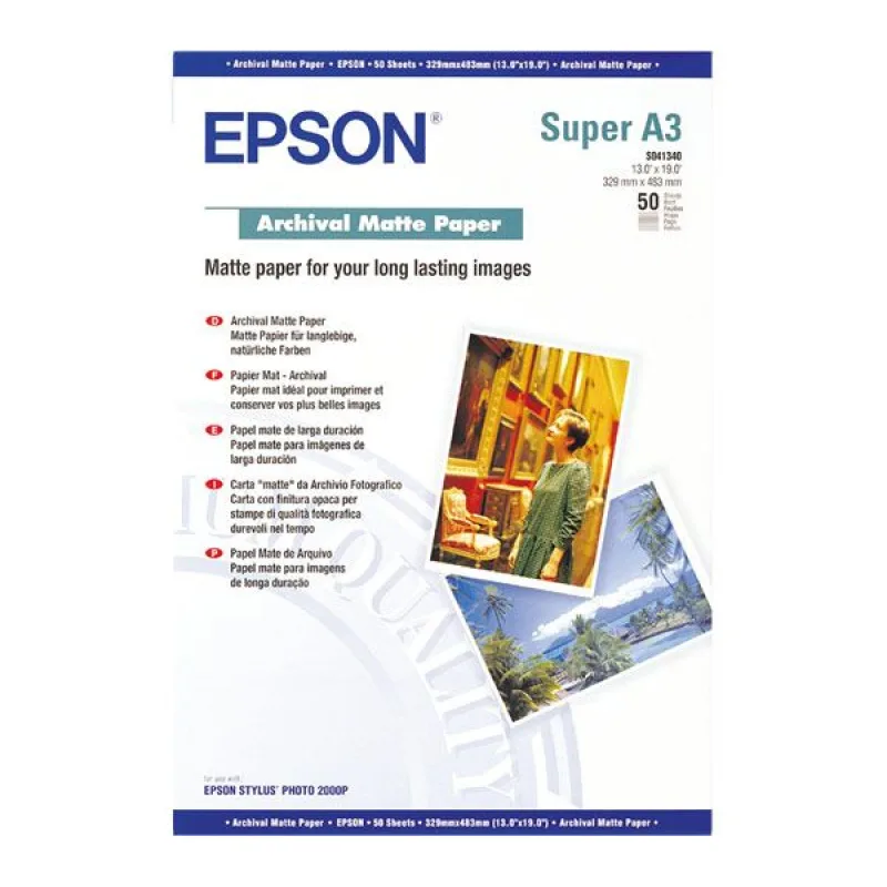 EPSON A3+, Archival Matte Paper (50listů) C13S041340