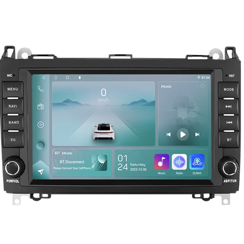 HIZPO BENZB20081 Autorádio 8“ Android pro Mercedes Benz A / B / V / Sprinter / VW Crafter Model: P2BENZB20081CP (2+32GB) CHRP2BENZB20081CP