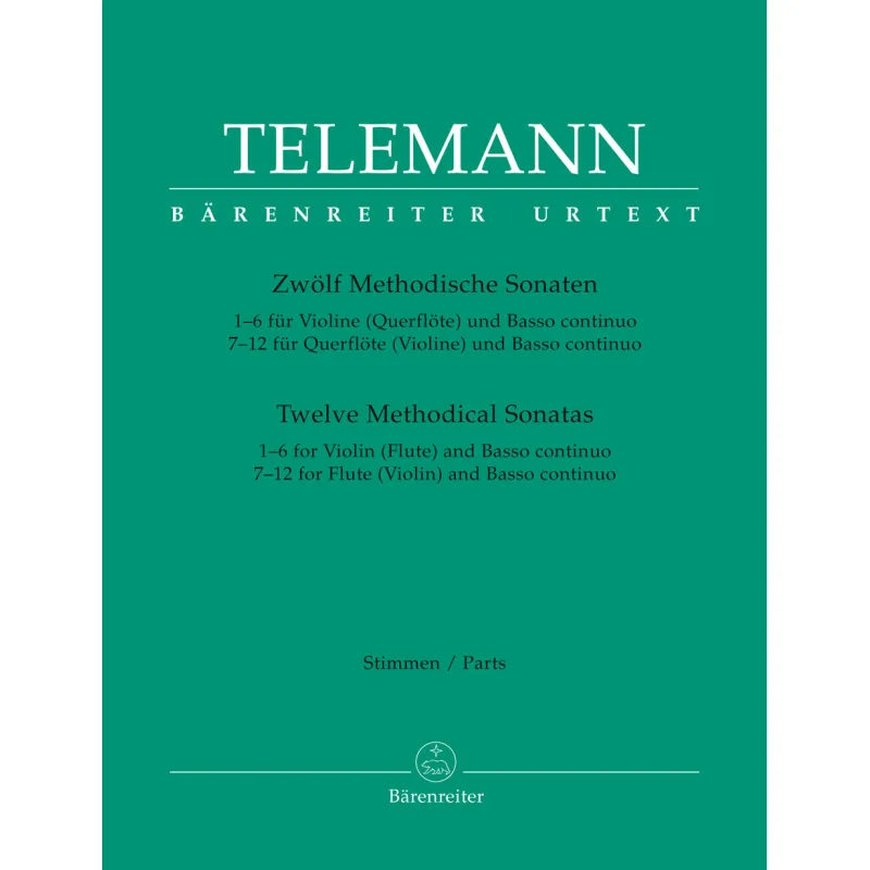 Bärenreiter Dvanáct metodických sonát pro flétnu nebo housle a basso continu