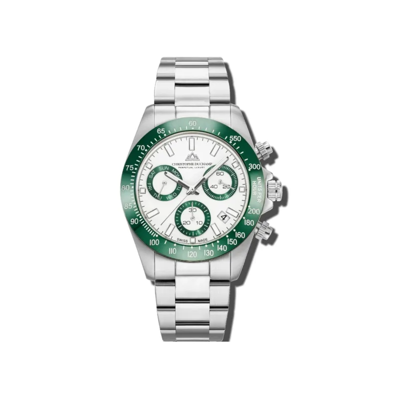 Christophe Duchamp Grand Mont Ceramic - White Dial & 316L Stainless Steel Strap CD7102-02 - OS