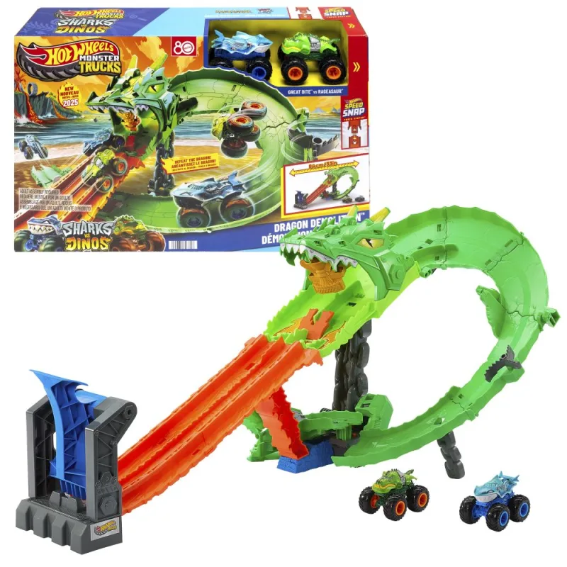 Hot Wheels MONSTER TRUCKS dráha dračia skaza
