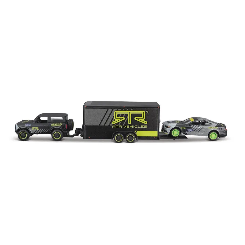 Maisto - Design Team Haulers, 2021 Ford Bronco, Autoprepravník, 2015 Ford Mustang GT, 1:64