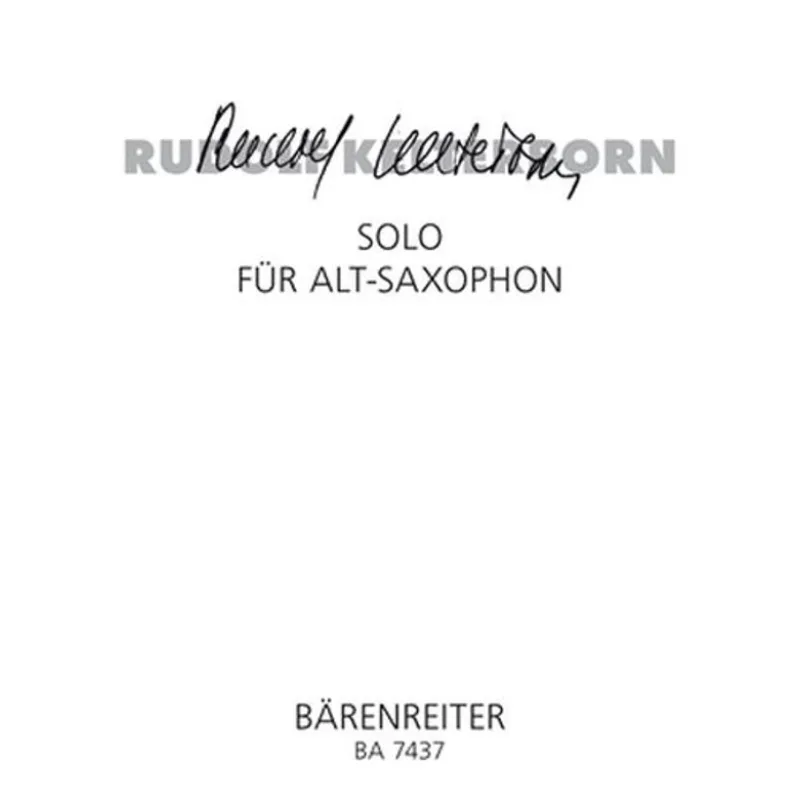 Bärenreiter Solo pro alt saxofon