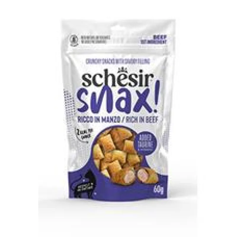 Schesir Cat Snax! pochoutka Hovězí polštářky 60g