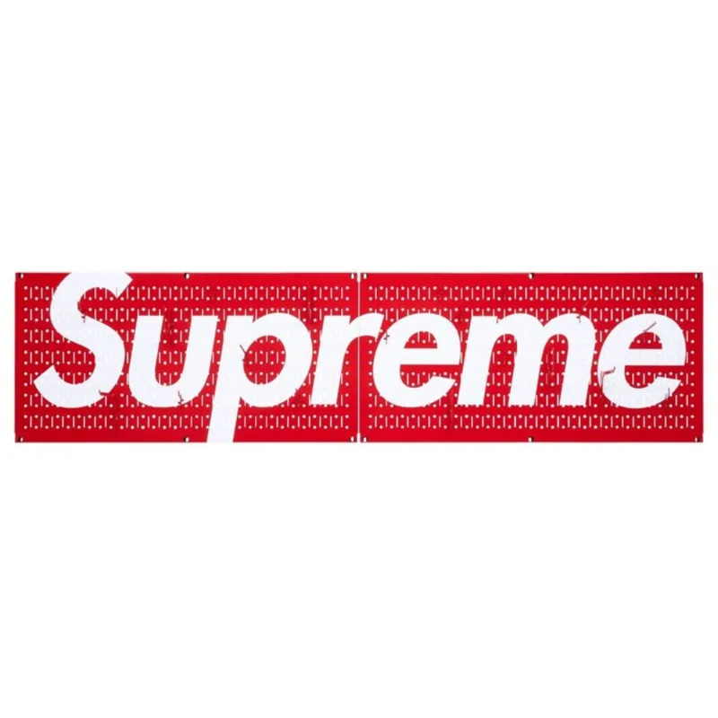 Supreme Wall Control Pegboard Panel (Set of 2) Red - OS