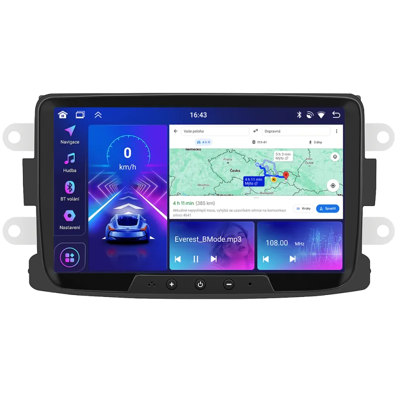 Bmode 2DIN autorádio BW76 Android s GPS - Dacia, Renault B635