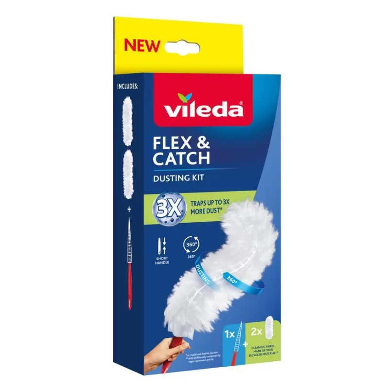 Prachovka Vileda Flex&Catch, s krátkou rukoväťou