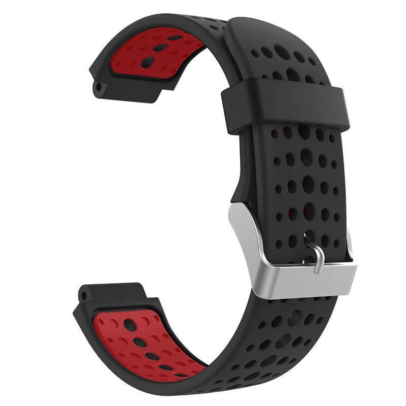 Silikonový řemínek červeno černý pro Garmin Forerunner ESES 1530000530